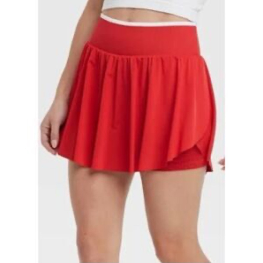 all in motion Red Athletic Skirt with Built-In Shorts
